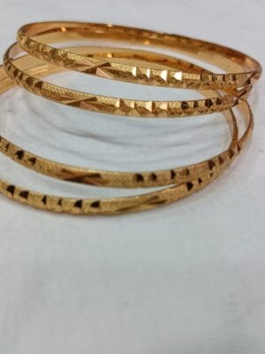 Micro Gold Plated Bangles 4 piece Bangle Set