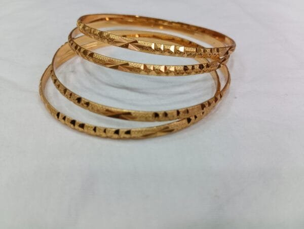 Micro Gold Plated Bangles 4 piece Bangle Set