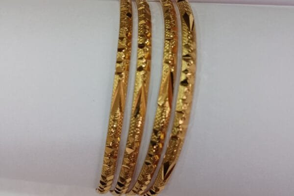 Micro Gold Plated Bangles 4 piece Bangle Set