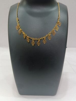 beautiful designer gold plated necklace