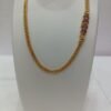 1 Gram Gold Plated Mop Double Chain 12" inch with Designer Pendant