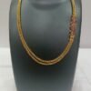 1 Gram Gold Plated Mop Double Chain 12" inch with Designer Pendant