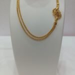 1 Gram Gold Plated Mop Double Chain 12 inch with Designer Pendant