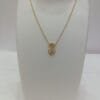 1 Gram Gold Plated Multi Colored Rhinestone Small Pendant with Chain