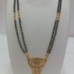 Micro Gold Plated Traditional Black Beads Mangal Sutra Chain