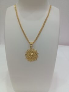 Micro Gold plated Designer Chain Pendant set