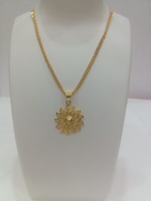 Micro Gold plated Designer Chain Pendant set