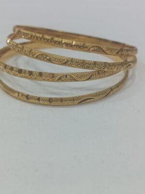 Micro Gold Plated Bangles 4 piece Bangle Set