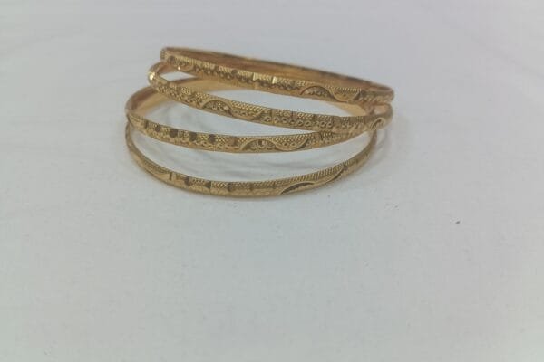 Micro Gold Plated Bangles 4 piece Bangle Set