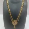 designer gold plated multi colored crystal stones necklace