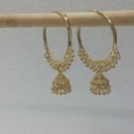 Designer Gold Plated Traditional Jhumka Earrings