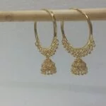 Designer Gold Plated Traditional Jhumka Earrings