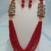 Designer Gold Plated Seed Beads Polki Necklace Earrings Jewelry Set