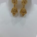 Designer Gold Plated Traditional Jhumka Earrings