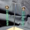 Gold Plated Green Color Enamel Designer Earrings