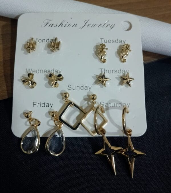 Trending Earrings & Studs 7 Pair Combo Set